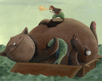 KatzeSchrank Illustration von Meike Teichmann