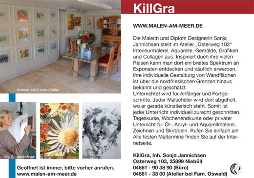 Grafik-Atelier-Sonja-Jannichsen Grafik, Illustration, Malkurse in Niebüll